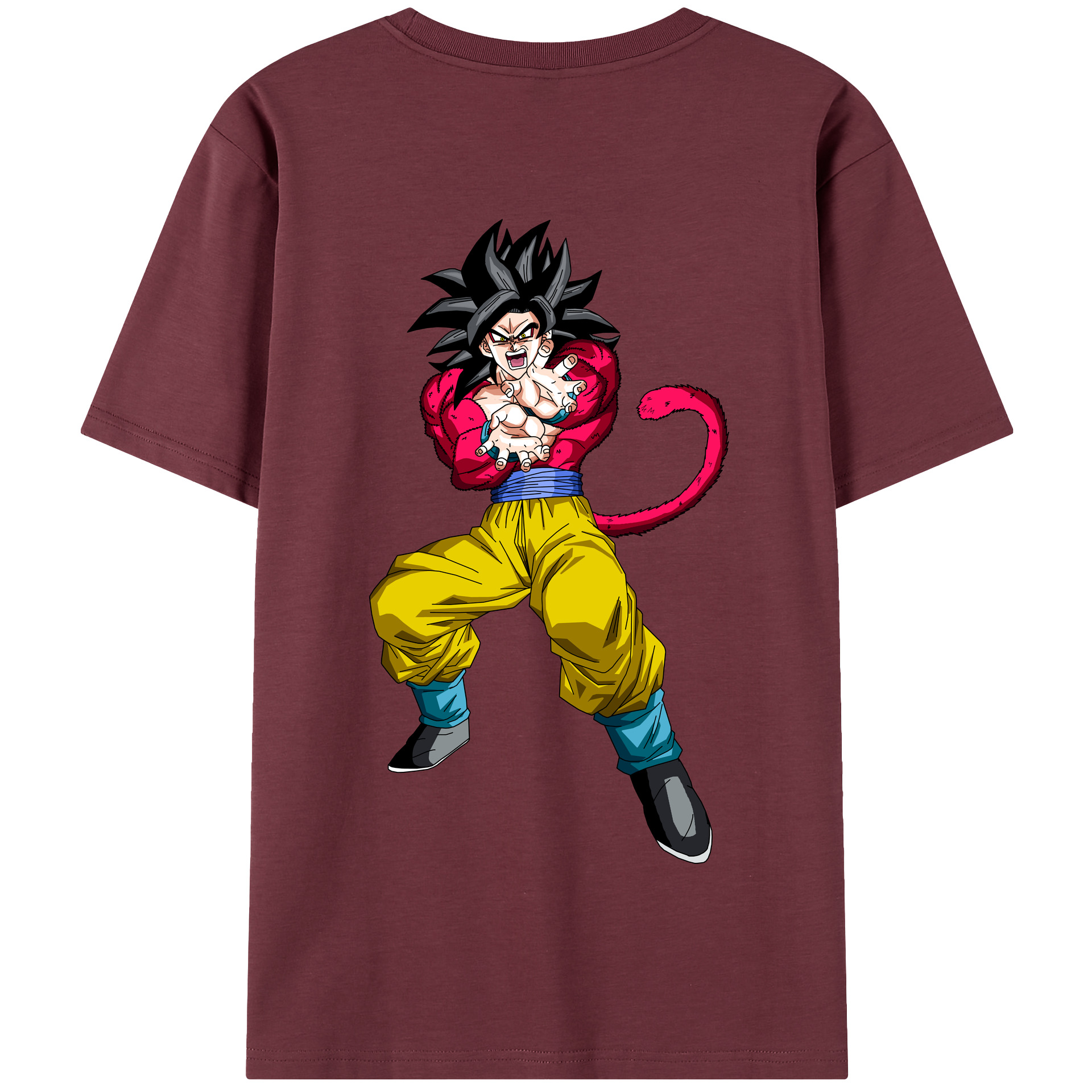 （画像用） ドラゴンボール 孫悟空（そん ごくう）Son Goku カカロット DRAGON BALL Kakarotto 綿100％半袖Tシャツ（背面プリント）